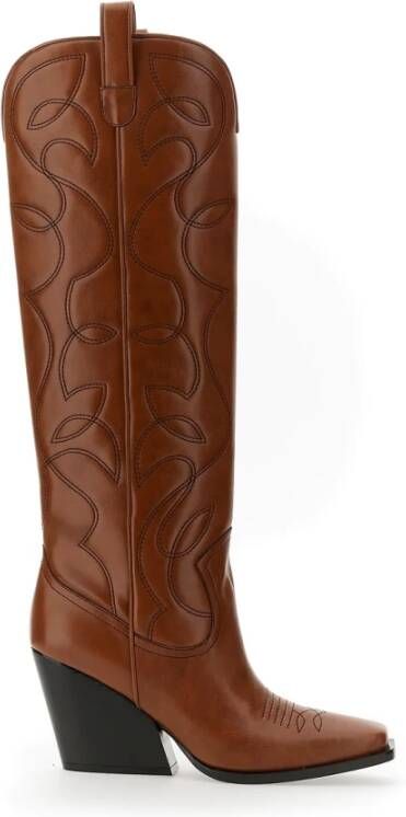 Stella Mccartney Cowboy laarzen 8 cm hak vierkante neus Brown Dames