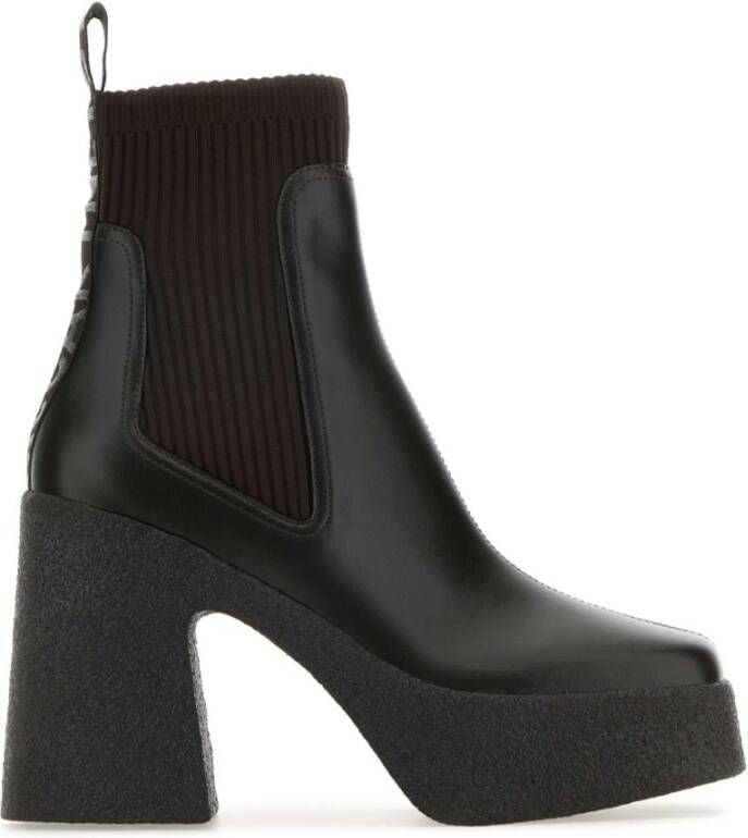 Stella McCartney Donkerbruine Alter Mat Skyla Enkellaarsjes