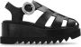 Stella Mccartney Sandalen Black Wedge Sandals With Adjustable Ankle Strap in zwart - Thumbnail 1
