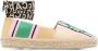Stella Mccartney Groene Geborduurde Platte Sandalen Green Dames - Thumbnail 1