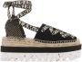 Stella Mccartney Gaia Sleehak Espadrilles met Logoed Linten Multicolor Dames - Thumbnail 1