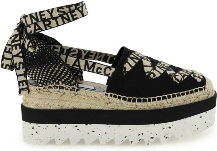 Stella Mccartney Gaia Sleehak Espadrilles met Logoed Linten Multicolor Dames