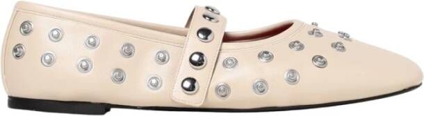Stella McCartney Geel Crème Studded Ballerina`s