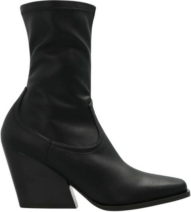 Stella Mccartney Zwarte Cowboy Bootie Schoenen Black Dames