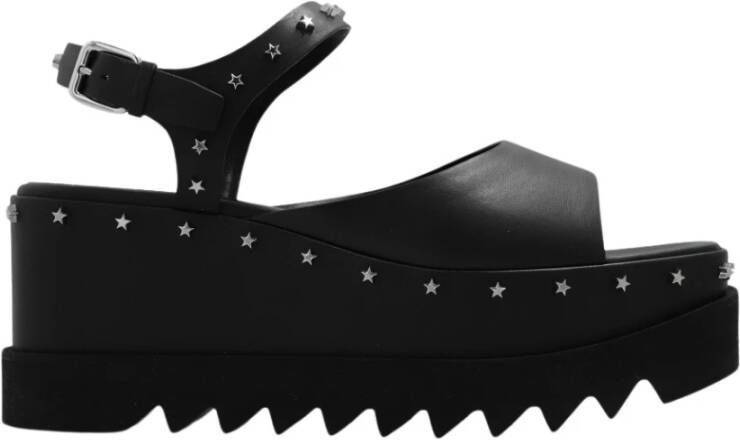 Stella Mccartney Zwarte studded platform sandalen Black Dames