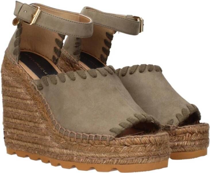 Stella McCartney Leren Sleehak Sandalen met Verstelbare Enkelband