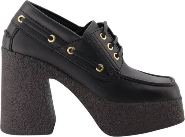 Stella Mccartney Platform Lace-Up Chunky Heels Black Dames