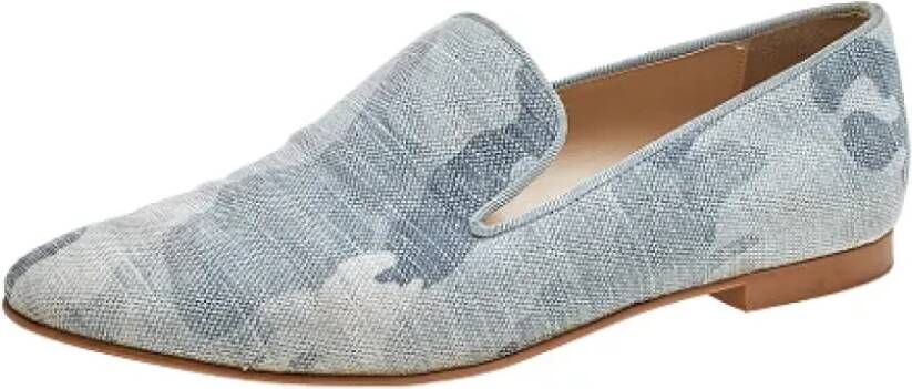 Stella McCartney Pre-owned Canvas flats Blue Dames