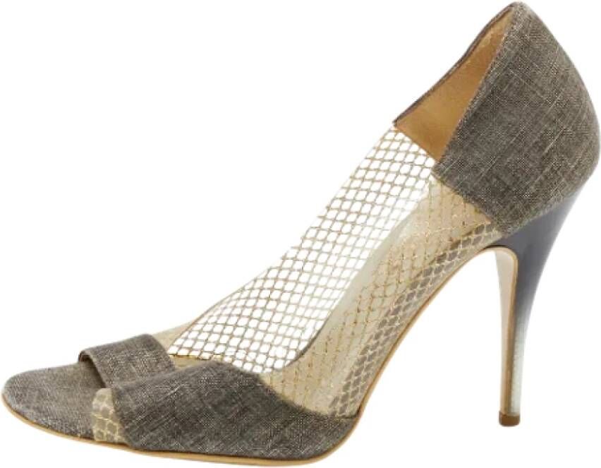 Stella McCartney Pre-owned Canvas heels Gray Dames