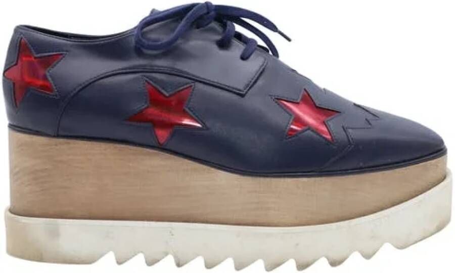Stella McCartney Pre-owned Leather sneakers Blue Dames