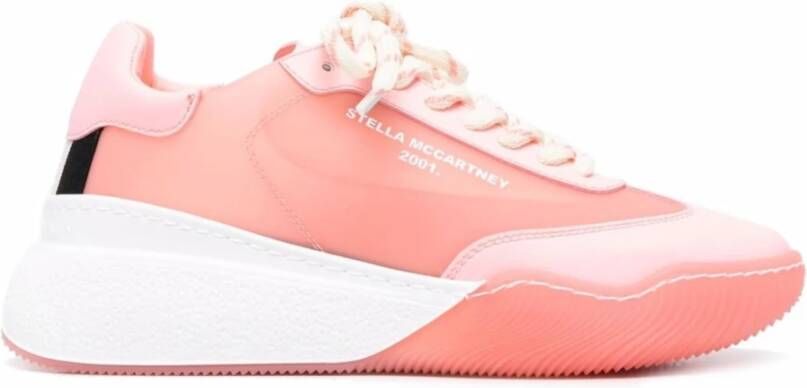 Stella Mccartney Roze Multi Loop Lace-Up Sneakers Pink Dames