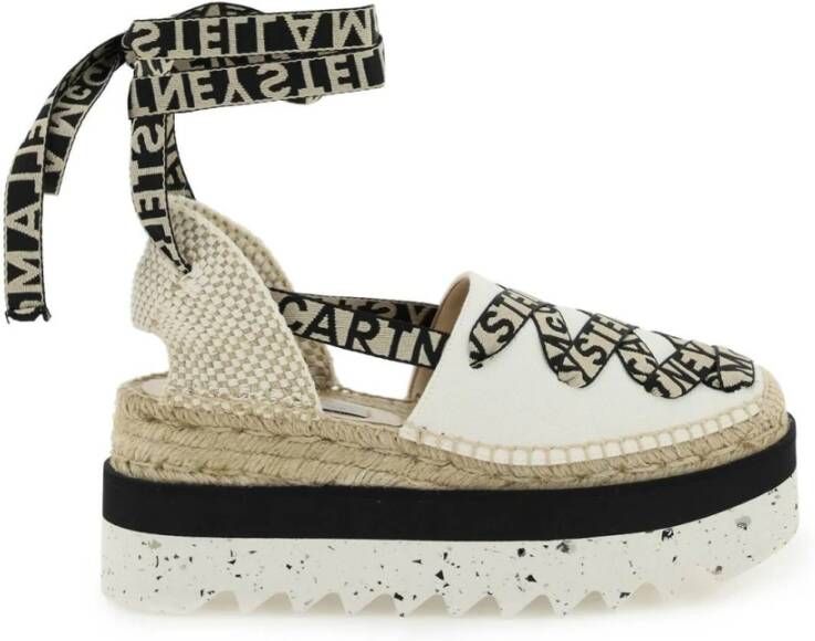 Stella Mccartney Organisch Katoenen Platform Espadrilles Beige Dames