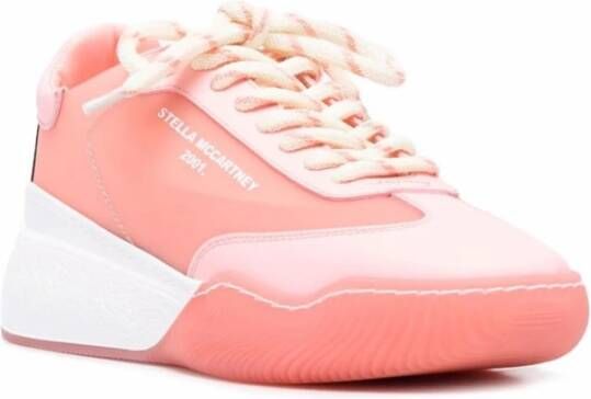 Stella Mccartney Roze Multi Loop Lace-Up Sneakers Pink Dames