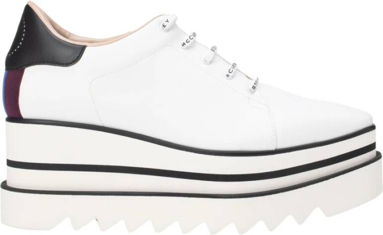Stella Mccartney Vierkante Neus Veterschoenen White Dames