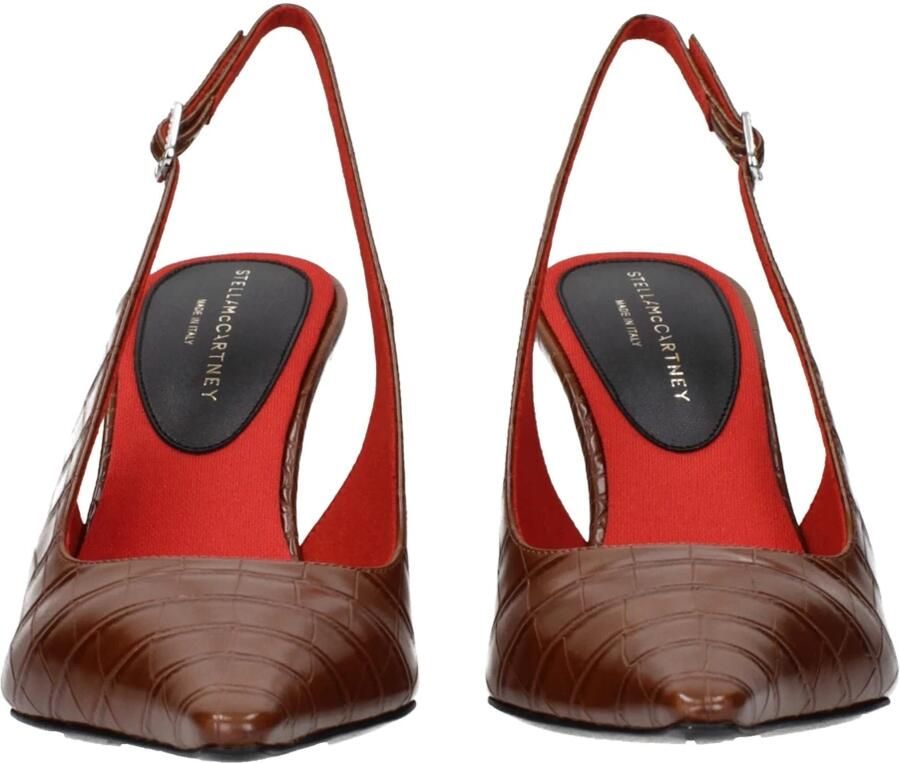 Stella McCartney Bruin Leren Hoge Hak Rhinestone Pumps - Foto 2