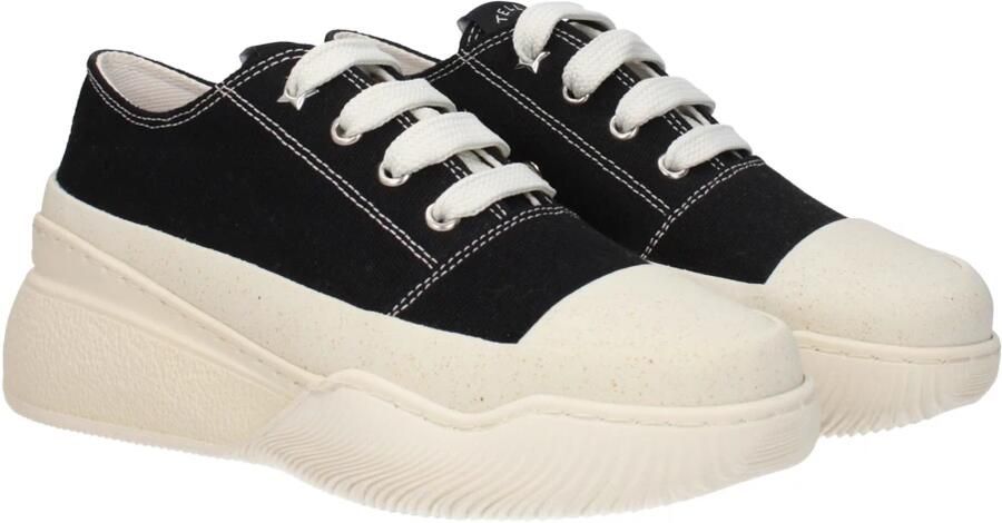 Stella McCartney Zwarte stoffen sneakers met logo - Foto 3