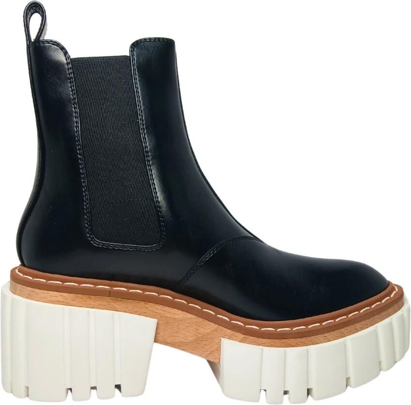 Stella Mccartney Zwarte Platformlaarzen van Synthetisch Leer Black Dames