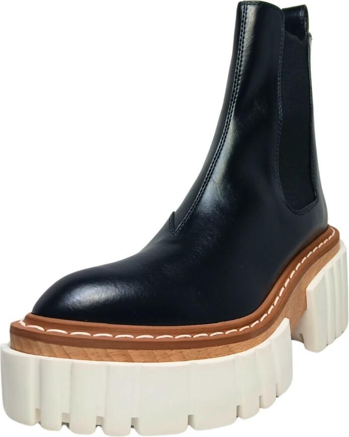 Stella Mccartney Zwarte Platformlaarzen van Synthetisch Leer Black Dames - Foto 2