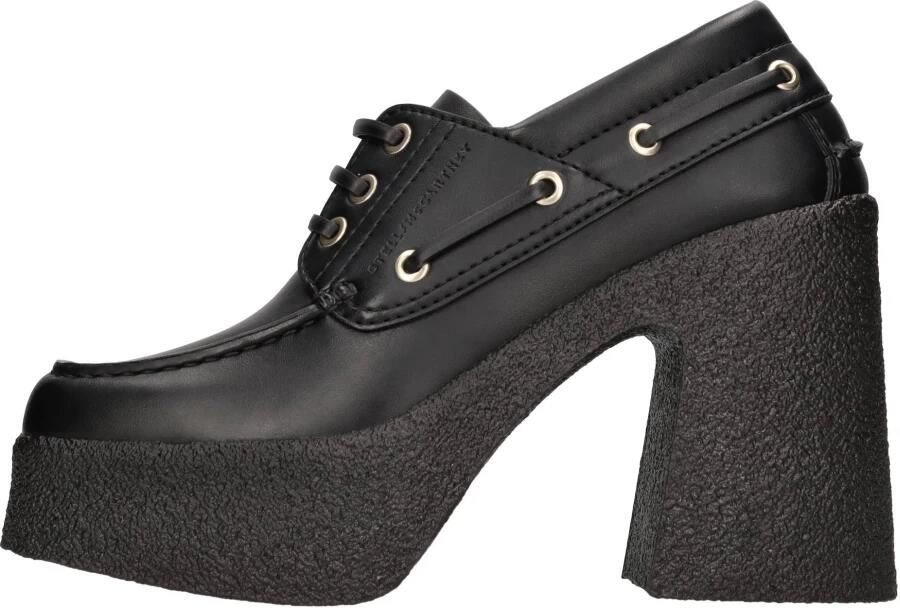 Stella Mccartney Zwarte Vegan Leren Plateau Schoenen Black Dames