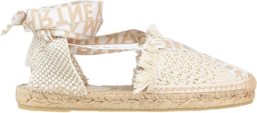 Stella McCartney Canvas Logo Espadrilles met Enkelband