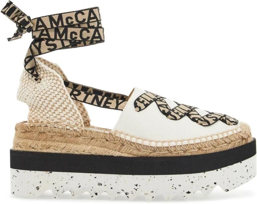 Stella Mccartney Organisch Katoenen Platform Espadrilles Beige Dames - Foto 3