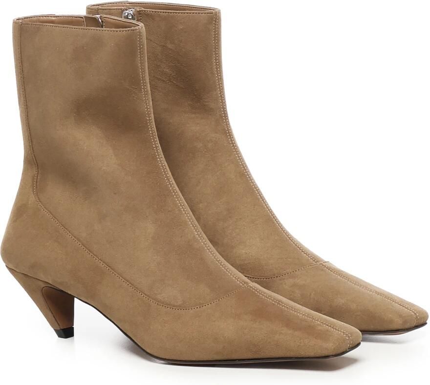 Stella McCartney Kameel Soklaarzen met Gebeeldhouwde Hak