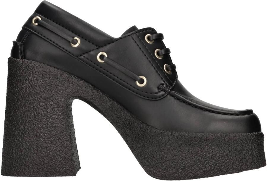 Stella Mccartney Zwarte Vegan Leren Plateau Schoenen Black Dames