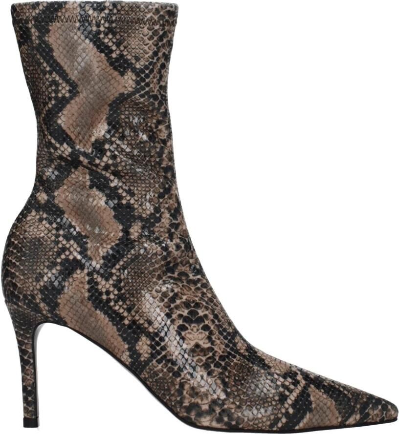 Stella McCartney Bruine leren enkellaarzen vintage stijl