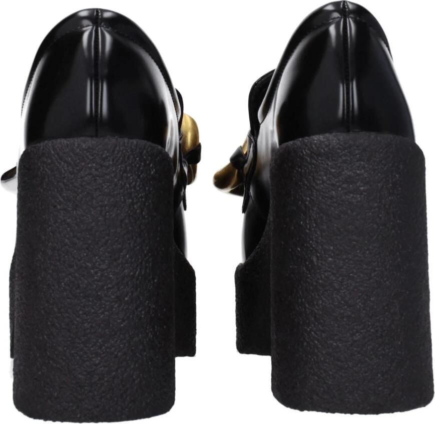 Stella McCartney Zwarte leren platform loafers