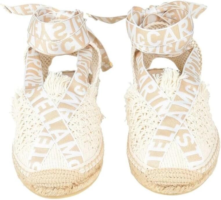 Stella McCartney Canvas Logo Espadrilles met Enkelband