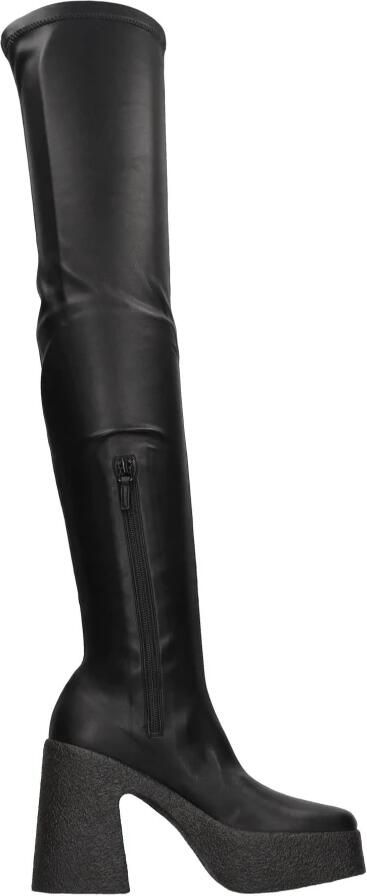 Stella Mccartney Trendy Overknee Laarzen met Plateauzool Black Dames
