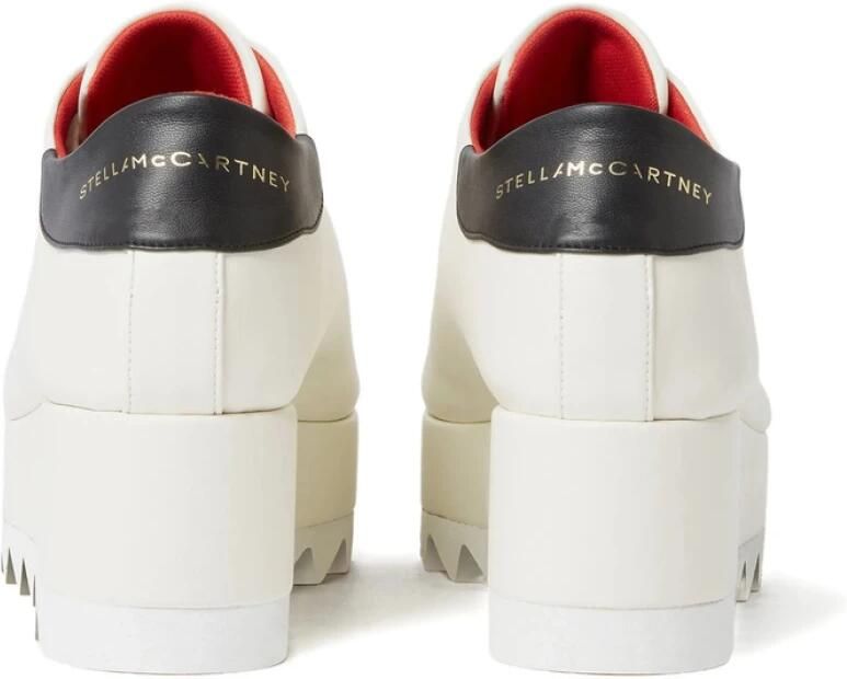 Stella McCartney Witte Veterschoenen met Plateauzool