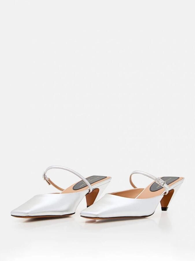 Stella McCartney Zilver Metallic Lage Hak Muiltjes