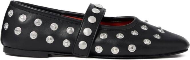 Stella McCartney Zwarte Ballerina's met Zilveren Studs