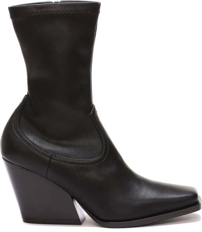 Stella Mccartney Zwarte Cowboy Bootie Schoenen Black Dames