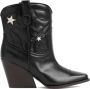 Stella Mccartney Texaanse enkellaarzen met sterrenborduursel Black Dames - Thumbnail 4