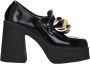Stella McCartney Zwarte leren platform loafers - Thumbnail 1