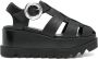 Stella Mccartney Sandalen Black Wedge Sandals With Adjustable Ankle Strap in zwart - Thumbnail 8