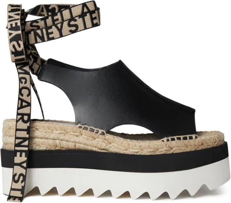 Stella Mccartney Zwarte Sandalen met Plateauhak Black Dames