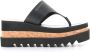 Stella Mccartney Zwarte sandalen met sleehak en vierkante neus Black Dames - Thumbnail 1