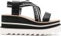 Stella Mccartney Tweekleurige stoffen platformsandalen Black Dames - Thumbnail 4