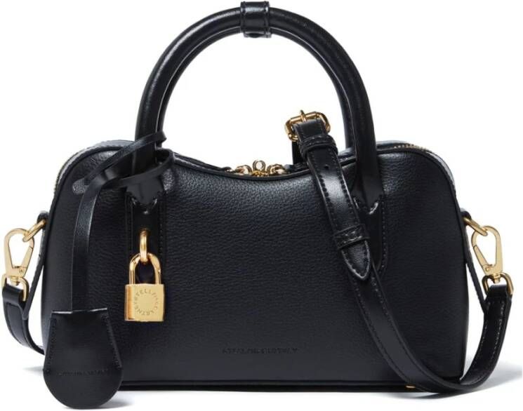 Stella McCartney Zwarte Schoudertas met Hangslot Detail