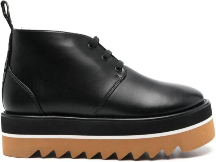 Stella Mccartney Zwarte Sneakers met Veters van Imitatieleer Black Dames