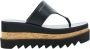 Stella Mccartney Zwarte sandalen met sleehak en vierkante neus Black Dames - Thumbnail 2