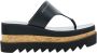 Stella Mccartney Zwarte sandalen met sleehak en vierkante neus Black Dames - Thumbnail 3