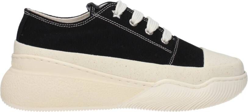 Stella McCartney Zwarte stoffen sneakers met logo