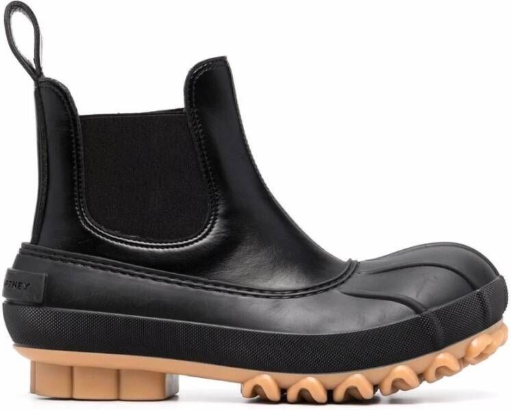 Stella Mccartney Zwarte synthetische Duck City Chelsea laarzen Black Dames