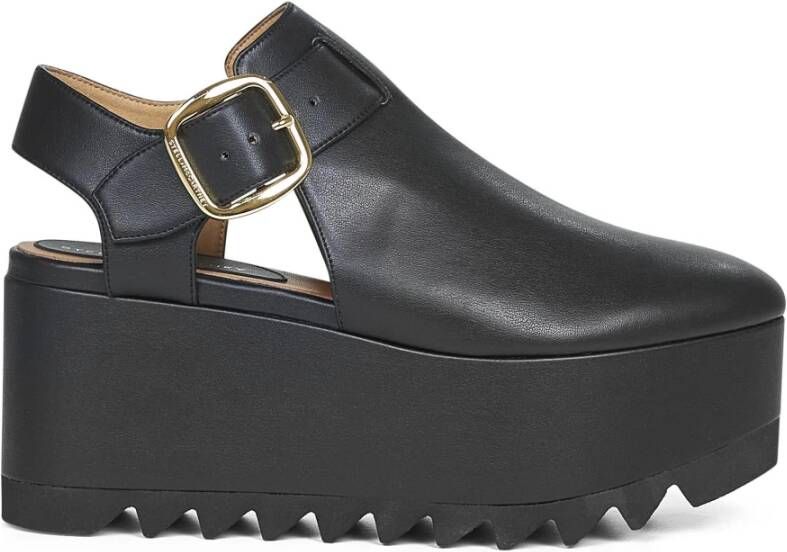 Stella McCartney Zwarte veganistische sleehak sandalen