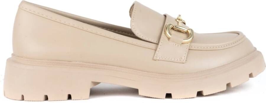 Stella New York Beige Elegante Loafers voor Vrouwen