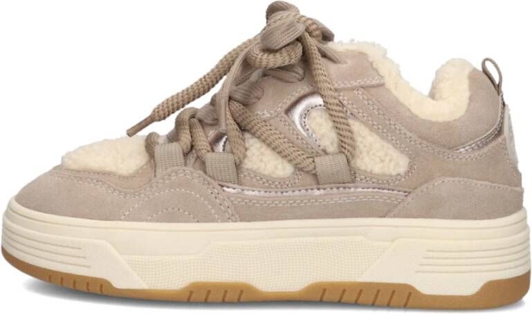 Steve Madden Beige Lage Sneakers met Plateauzool